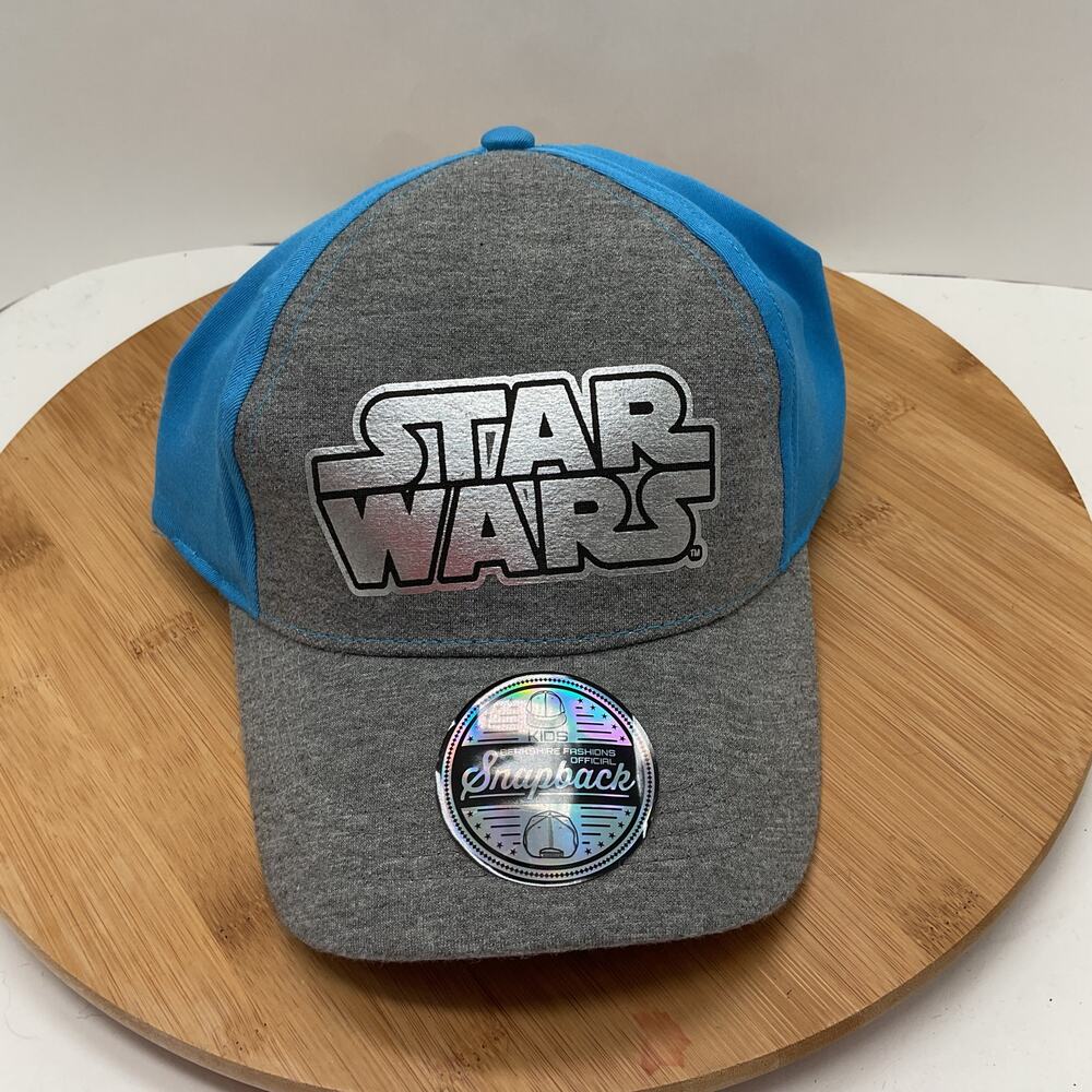 Disney Star Wars Blue Gray Youth Snapback Baseball Cap NWT